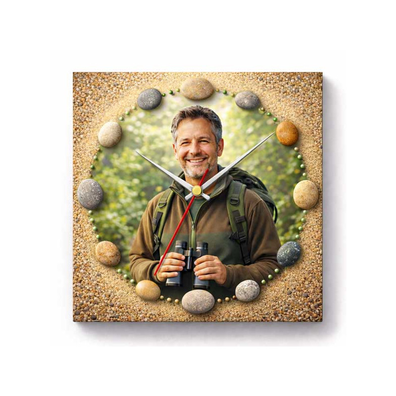 Hodiny z vlastní fotografie – kamínky