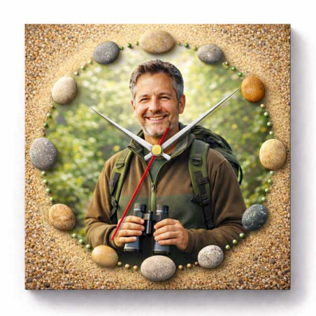 Hodiny z vlastní fotografie – kamínky