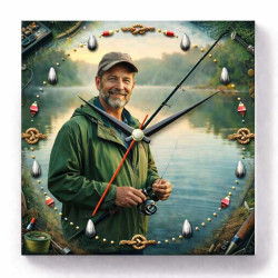 Hodiny z vlastní fotografie – rybaření