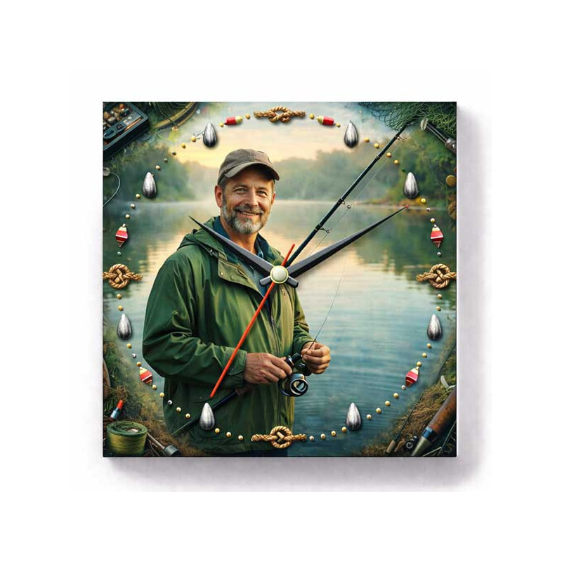 Hodiny z vlastní fotografie – rybaření