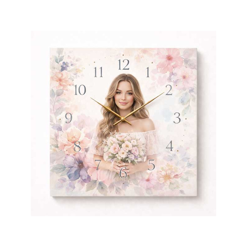 Hodiny z vlastní fotografie – květiny 1