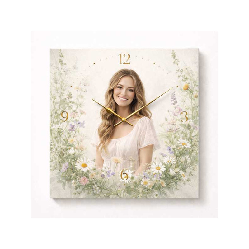 Hodiny z vlastní fotografie – louka