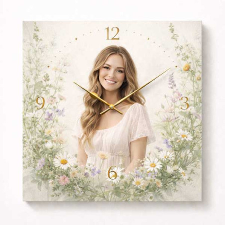 Hodiny z vlastní fotografie – louka