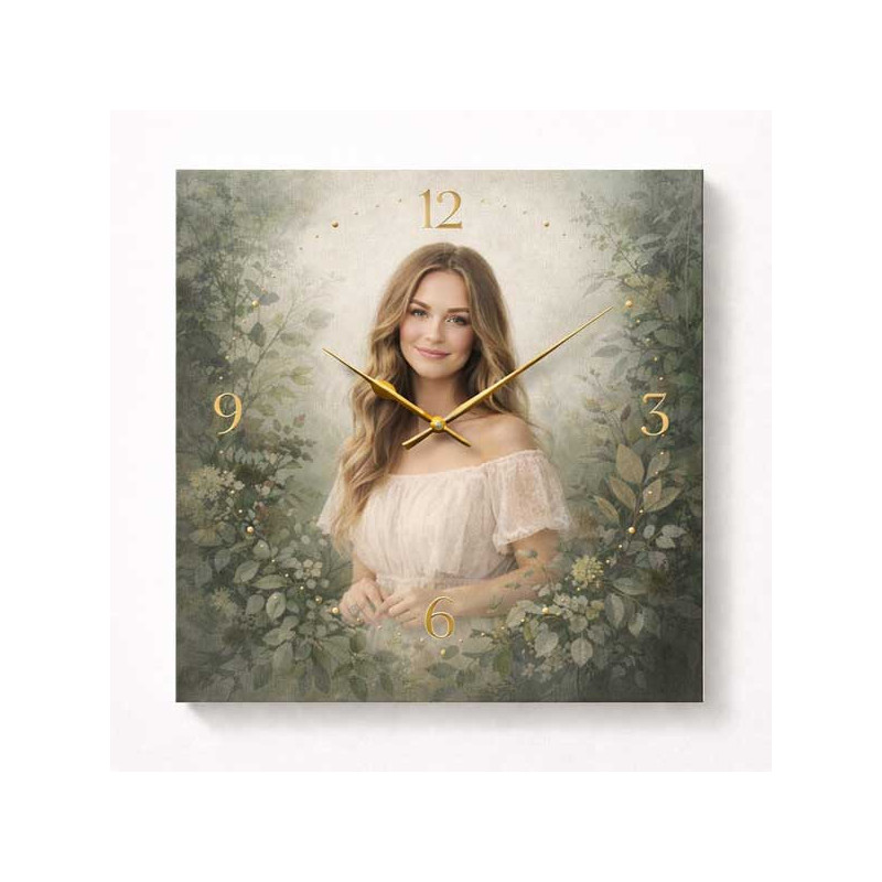 Hodiny z vlastní fotografie – les