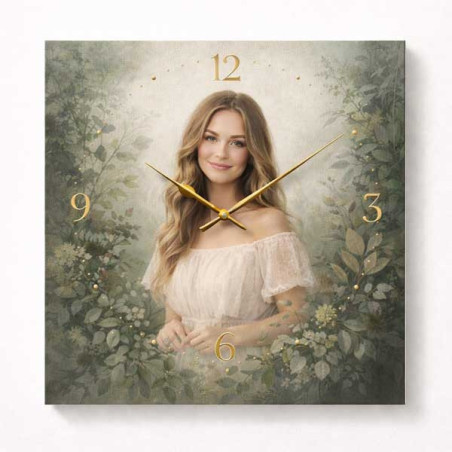 Hodiny z vlastní fotografie – les