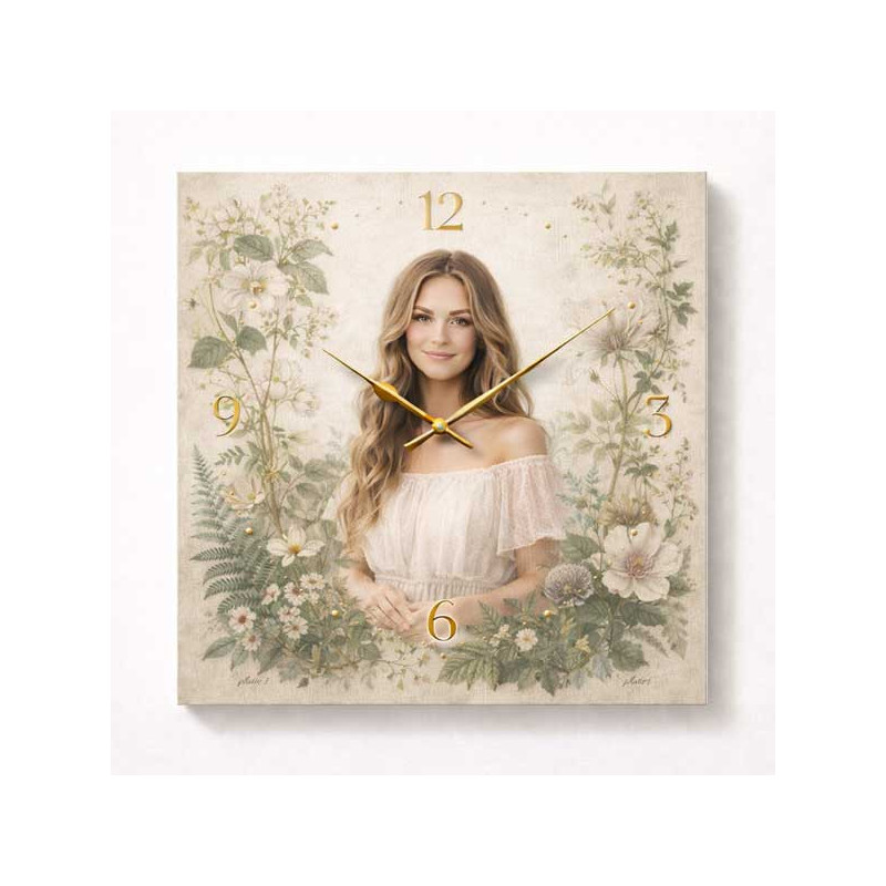 Hodiny z vlastní fotografie – botanik