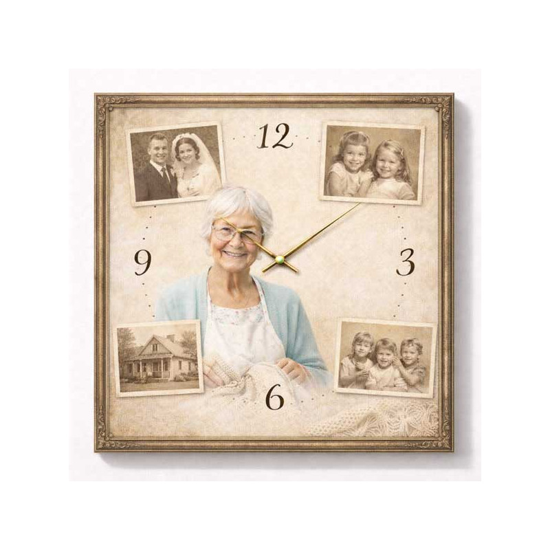 Hodiny z vlastní fotografie – staré fotografie