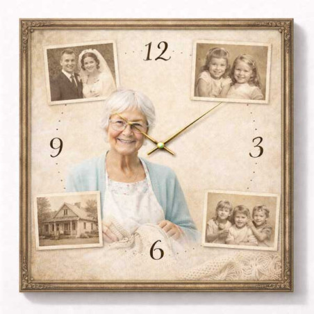 Hodiny z vlastní fotografie – staré fotografie
