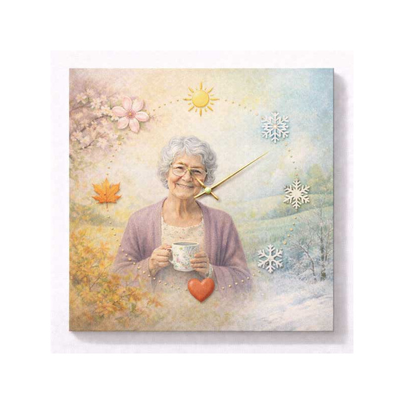 Hodiny z vlastní fotografie – roční období