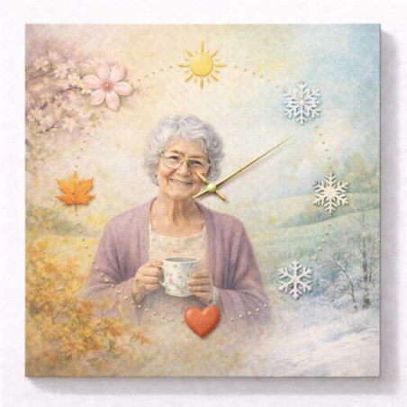 Hodiny z vlastní fotografie – roční období