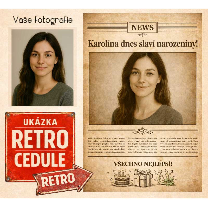 Retro cedule k narozeninám – originální dárek