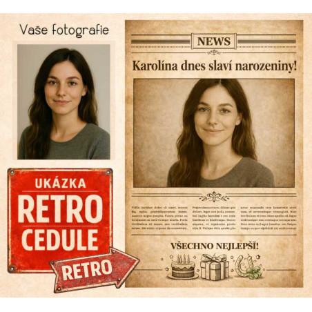 Retro cedule k narozeninám – originální dárek