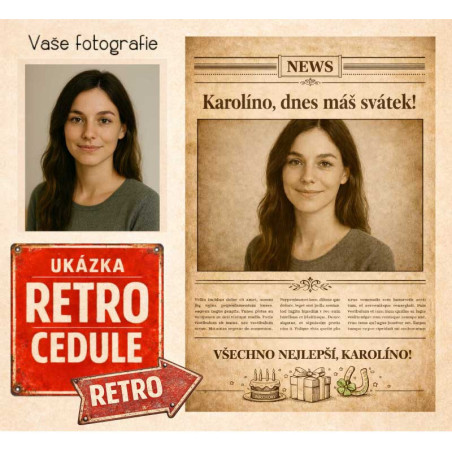 Retro cedule k svátku – originální dárek