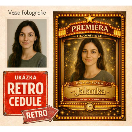 Retro cedule k svátku – originální dárek