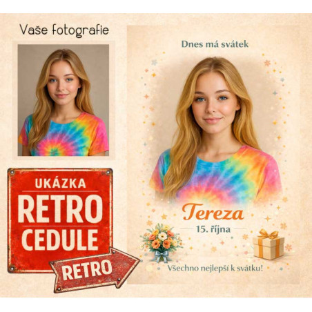 Retro cedule k svátku – originální dárek