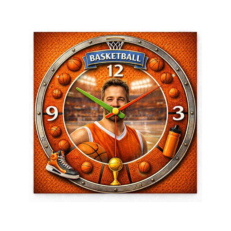 Hodiny z vlastní fotografie – Basketball