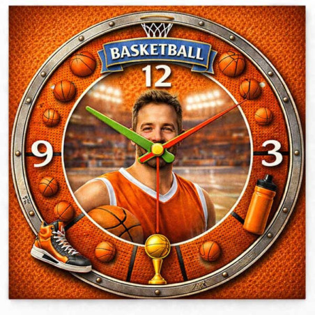 Hodiny z vlastní fotografie – Basketball