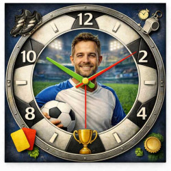 Hodiny z vlastní fotografie – Fotbal