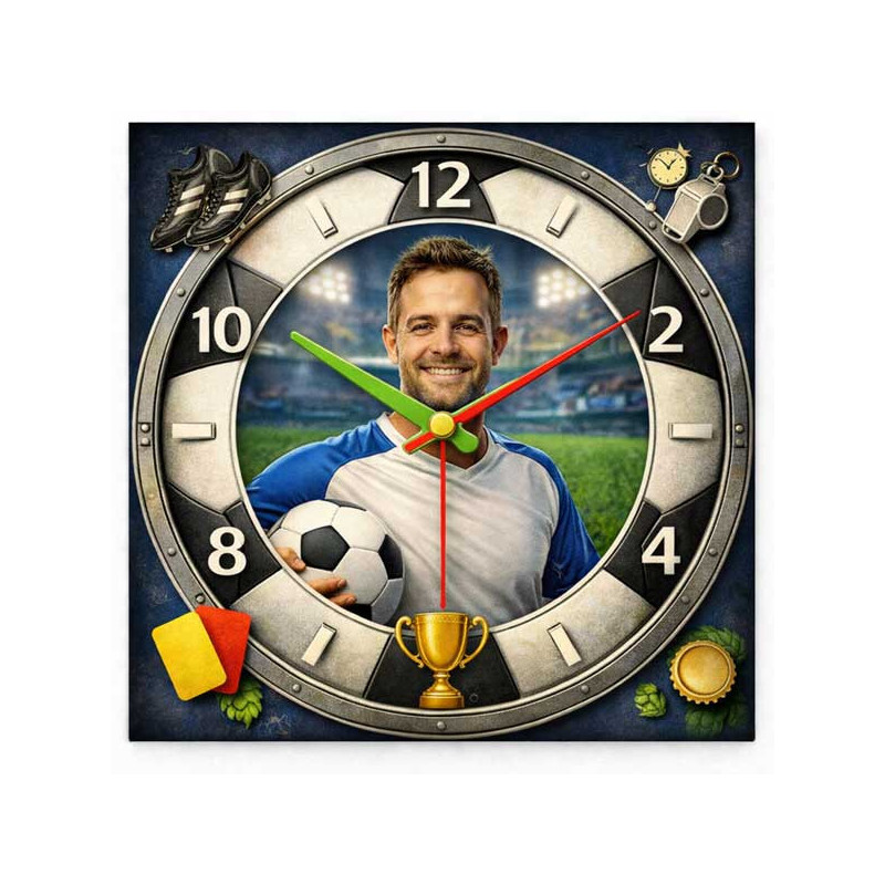 Hodiny z vlastní fotografie – Fotbal