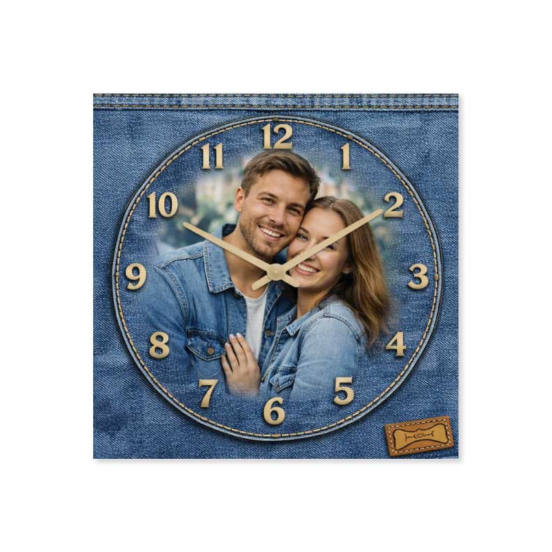 Hodiny z vlastní fotografie – džíny 2