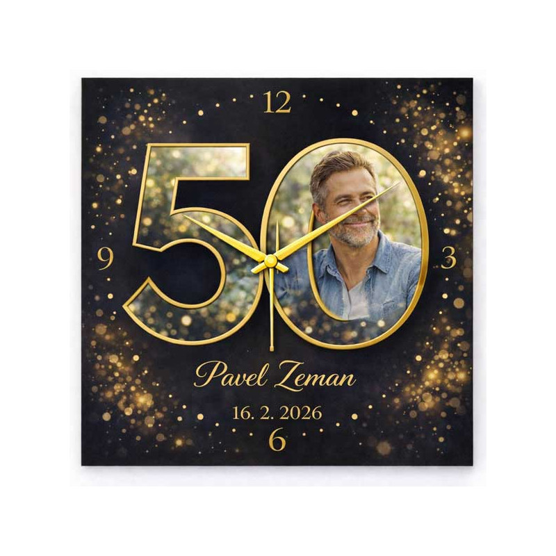 Kopie Hodiny z vlastní fotografie  k narozenínám 1