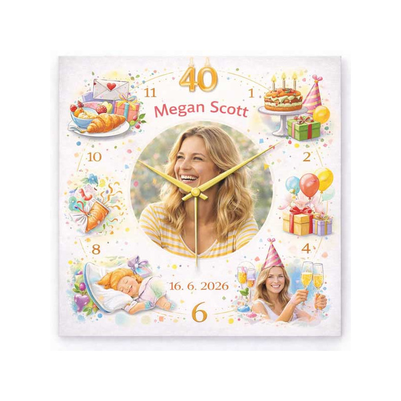 Hodiny z vlastní fotografie  k narozenínám 3