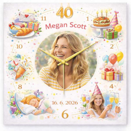 Hodiny z vlastní fotografie  k narozenínám 3