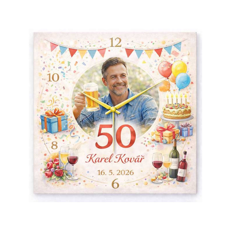 Hodiny z vlastní fotografie  k narozenínám 4