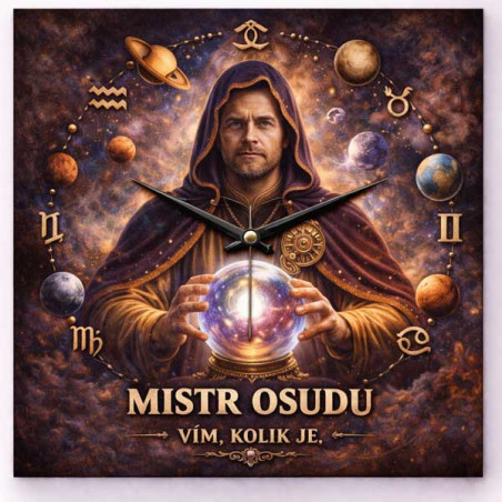 Hodiny z vlastní fotografie  - parodie na věštce