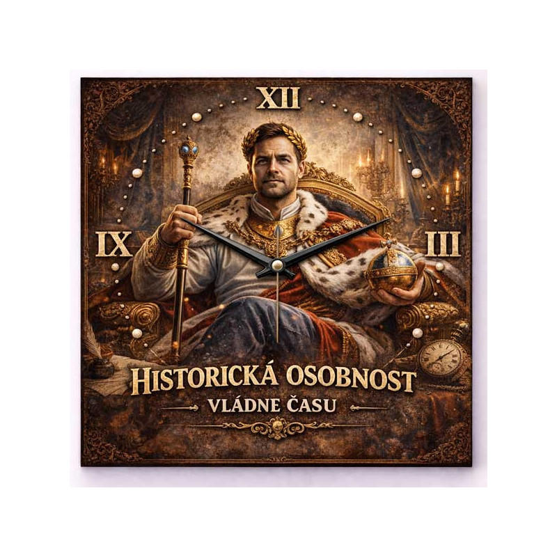 Hodiny z vlastní fotografie  - parodie na vládce
