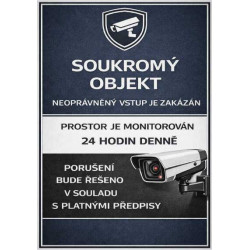 ⚠️ Cedule Soukromý objekt – neoprávněný vstup je zakázán (na výšku)