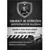 ⚠️ Cedule Objekt je střežen bezpečnostní službou (na výšku)