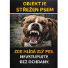 ⚠️ Cedule Objekt je střežen psem – nevstupujte bez ochrany (na výšku)