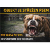⚠️ Cedule Objekt je střežen psem – nevstupujte bez ochrany (na šířku)