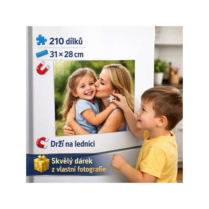 🧲 Puzzle magnetické 31 × 28 cm | 210 dílků