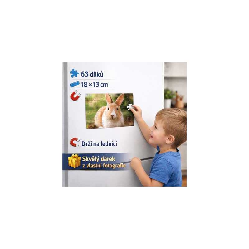 Magnetické puzzle 18 × 13 cm | 63 dílků