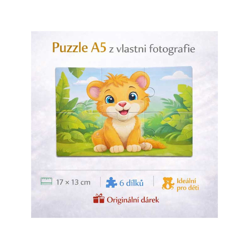 🧩 Puzzle A5 – 6 dílků z vlastní fotografie