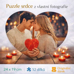 ❤️🧩 Puzzle ve tvaru srdce – 52 dílů z vlastní fotografie