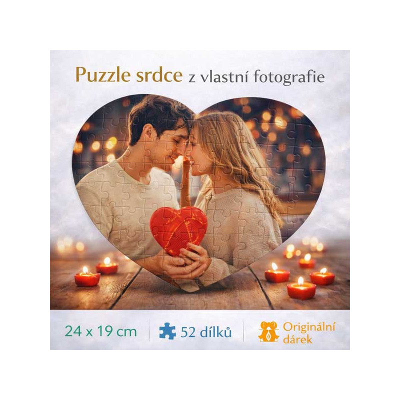 ❤️🧩 Puzzle ve tvaru srdce – 52 dílů z vlastní fotografie