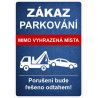 ⚠️ Cedule Zákaz parkování – Mimo vyhrazená místa