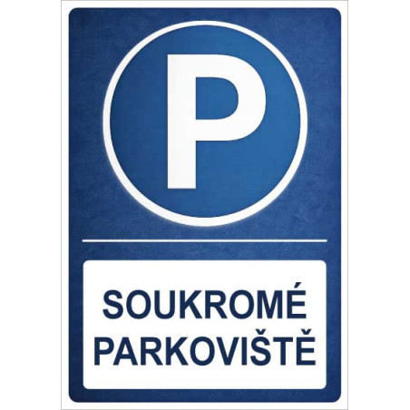 ⚠️ Cedule Soukromé parkoviště