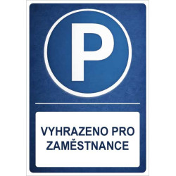 ⚠️ Cedule Parkování vyhrazeno pro zaměstnance