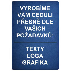 ⚠️ Cedule Vyhrazené parkoviště s vlastním návrhem