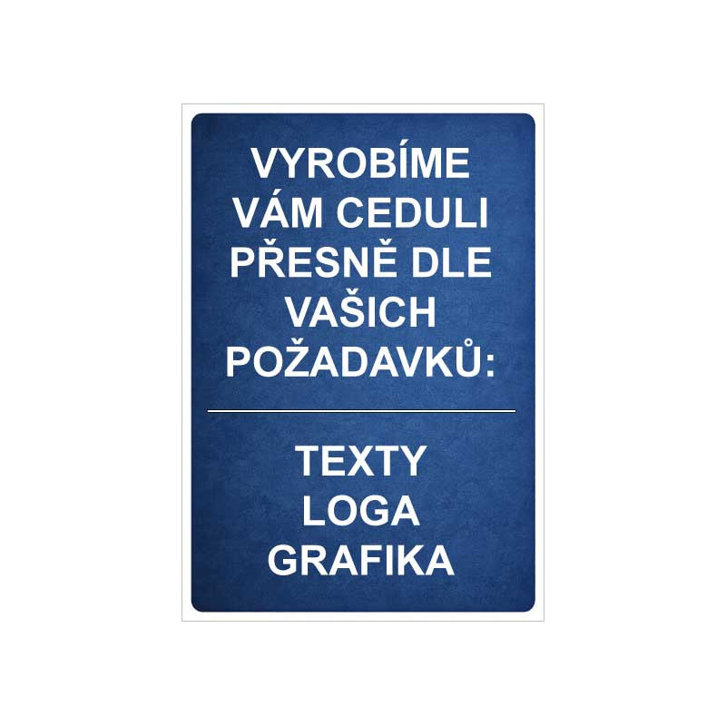 ⚠️ Cedule Vyhrazené parkoviště s vlastním návrhem