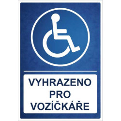 ⚠️ Cedule Vyhrazené parkování pro invalidy