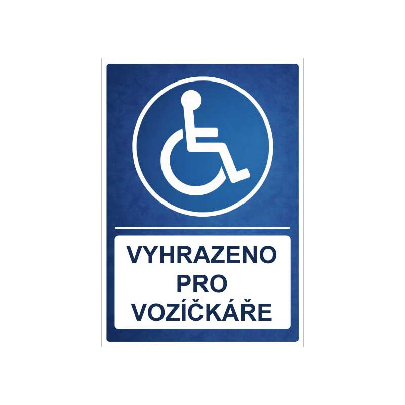 ⚠️ Cedule Vyhrazené parkování pro invalidy