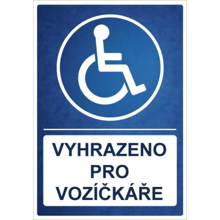 ⚠️ Cedule Vyhrazené parkování pro invalidy