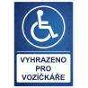 ⚠️ Cedule Vyhrazené parkování pro invalidy