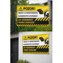 ⚠️ Cedule Objekt je monitorován kamerovým systémem – na šířku