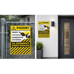 ⚠️ Cedule Objekt je monitorován kamerovým systémem – na výšku